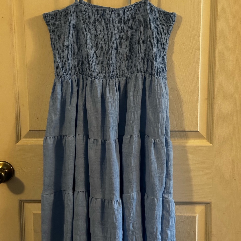 Ladies Sun Dress Blue Large